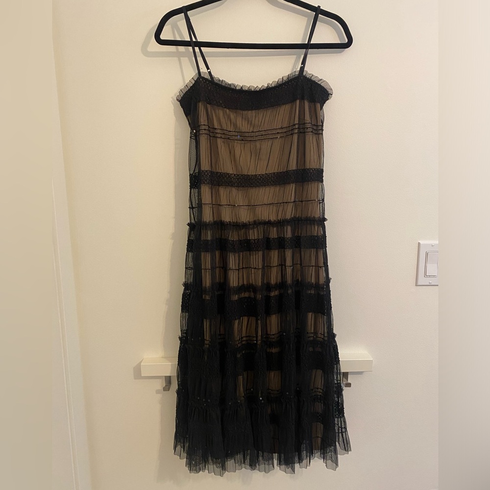 Black Spaghetti Lace Dress